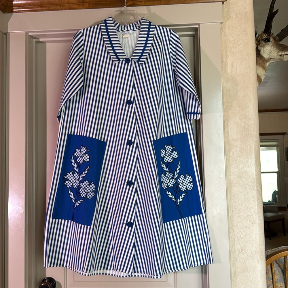 Vintage CHARMODE SEARS roebuck ROBE $40 size 11/12, 100% Cotton